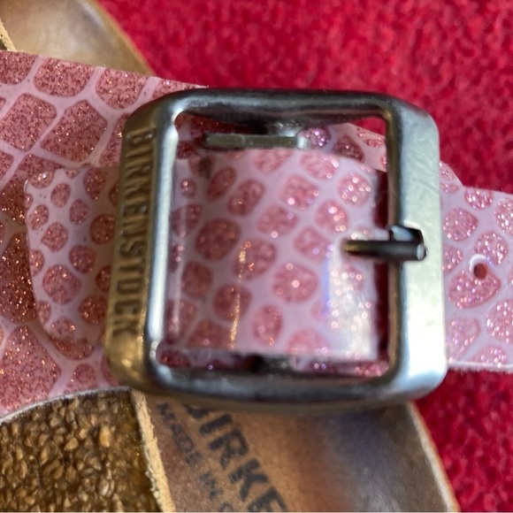 BIRKENSTOCK Sz 7 Magic Snake Pink Gizeh Slip On Front Post Thong Sandals - Picture 12 of 14